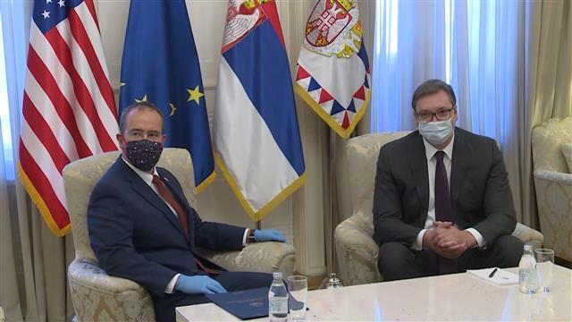 Vučić i Godfri Foto: Tanjug/video